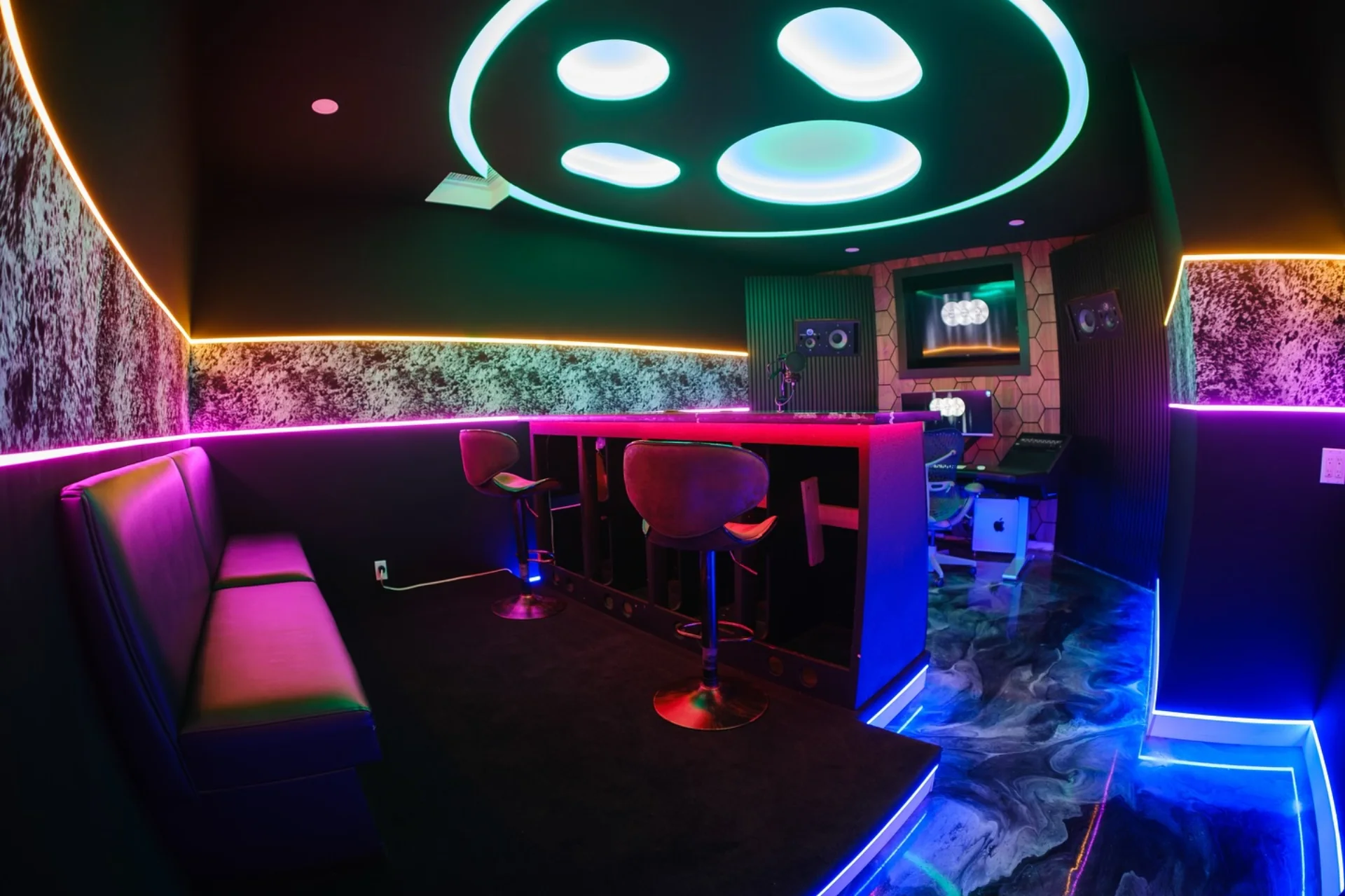 Lounge seating inside Studio C